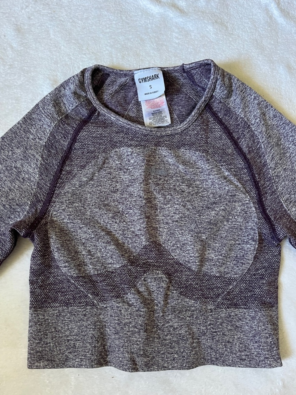 Gymshark Purple Heather Seamless Long Sleeve Crop